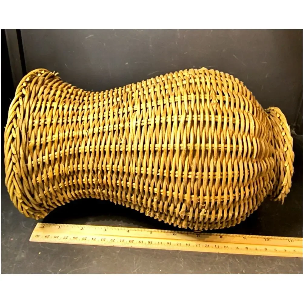 1833.  Vintage Style Woven Wicker Pitcher